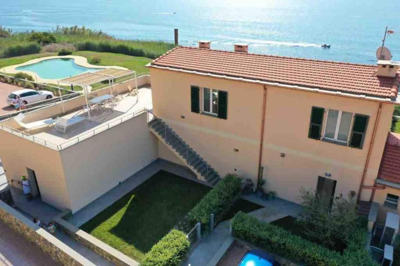 Incanto Sul Mare Con Enorme Terrazza E Piscina 切尔沃 外观 照片